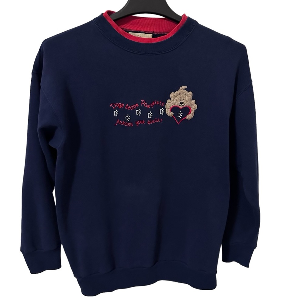 M & C Sportswear Womens Size Medium Grandmacore Sweatshirt Dogs‎ Vintage